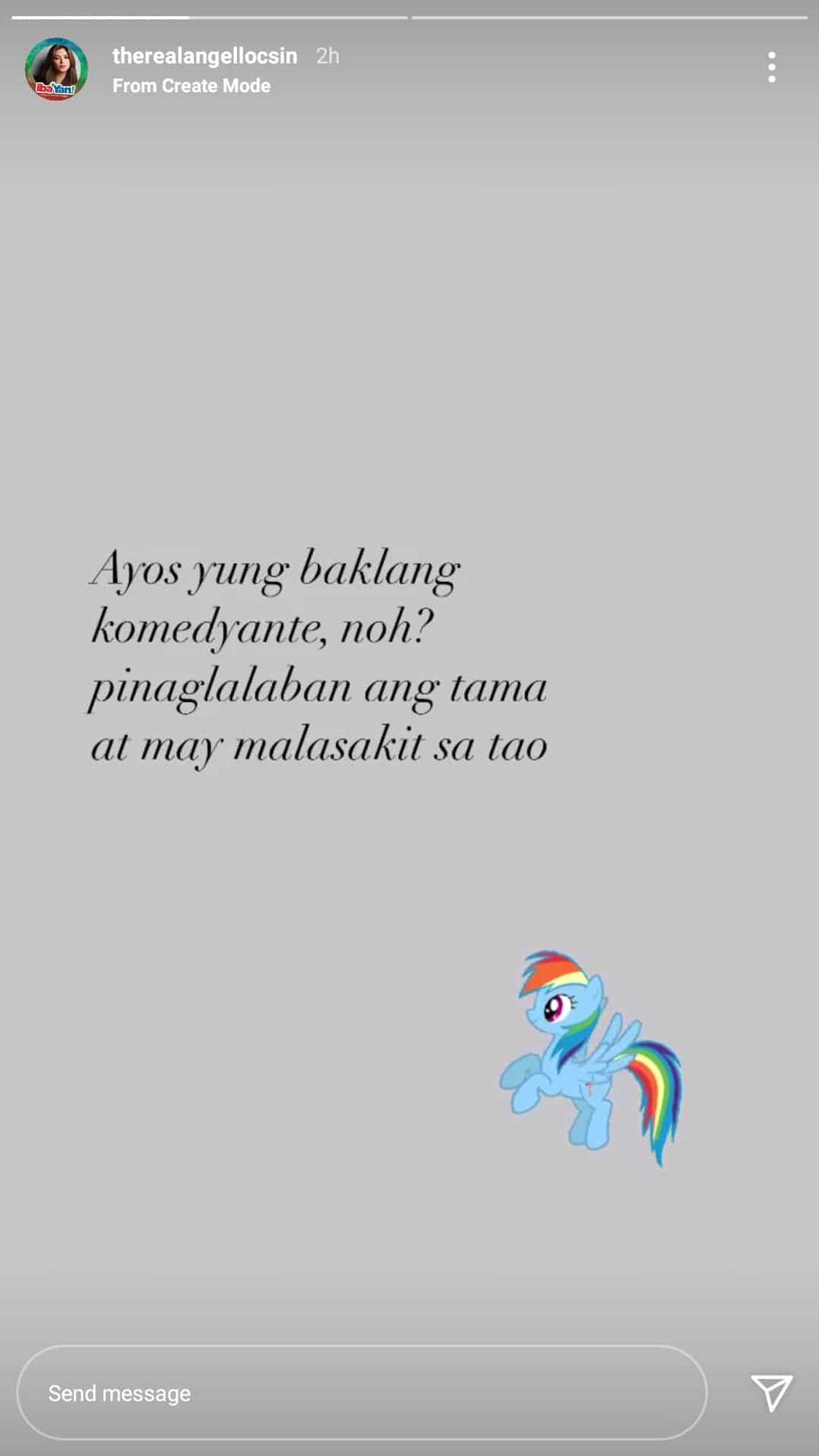 Angel Locsin defends Vice Ganda against demeaning "komedyante" comment Angel Locsin defends Vice Ganda against demeaning "komedyante" comment