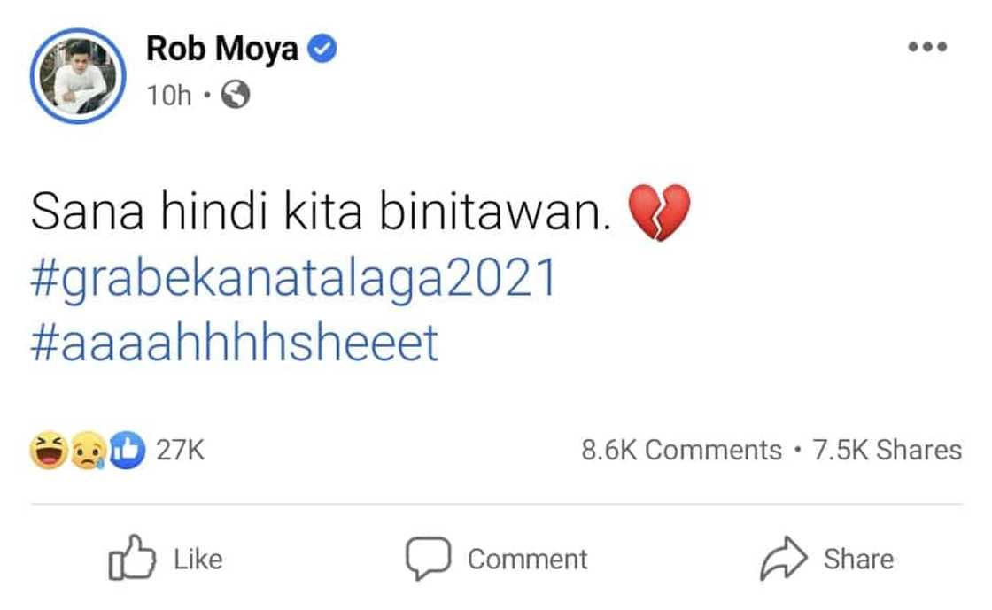 Rob Moya, nag-post tungkol sa pagsisisi sa gitna ng pag-oo ni Toni Fowler kay Vince Flores