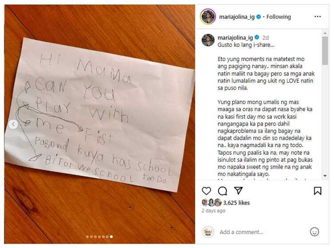 Jolina Magdangal, naantig ang puso sa iniwang note ng anak na si Vika