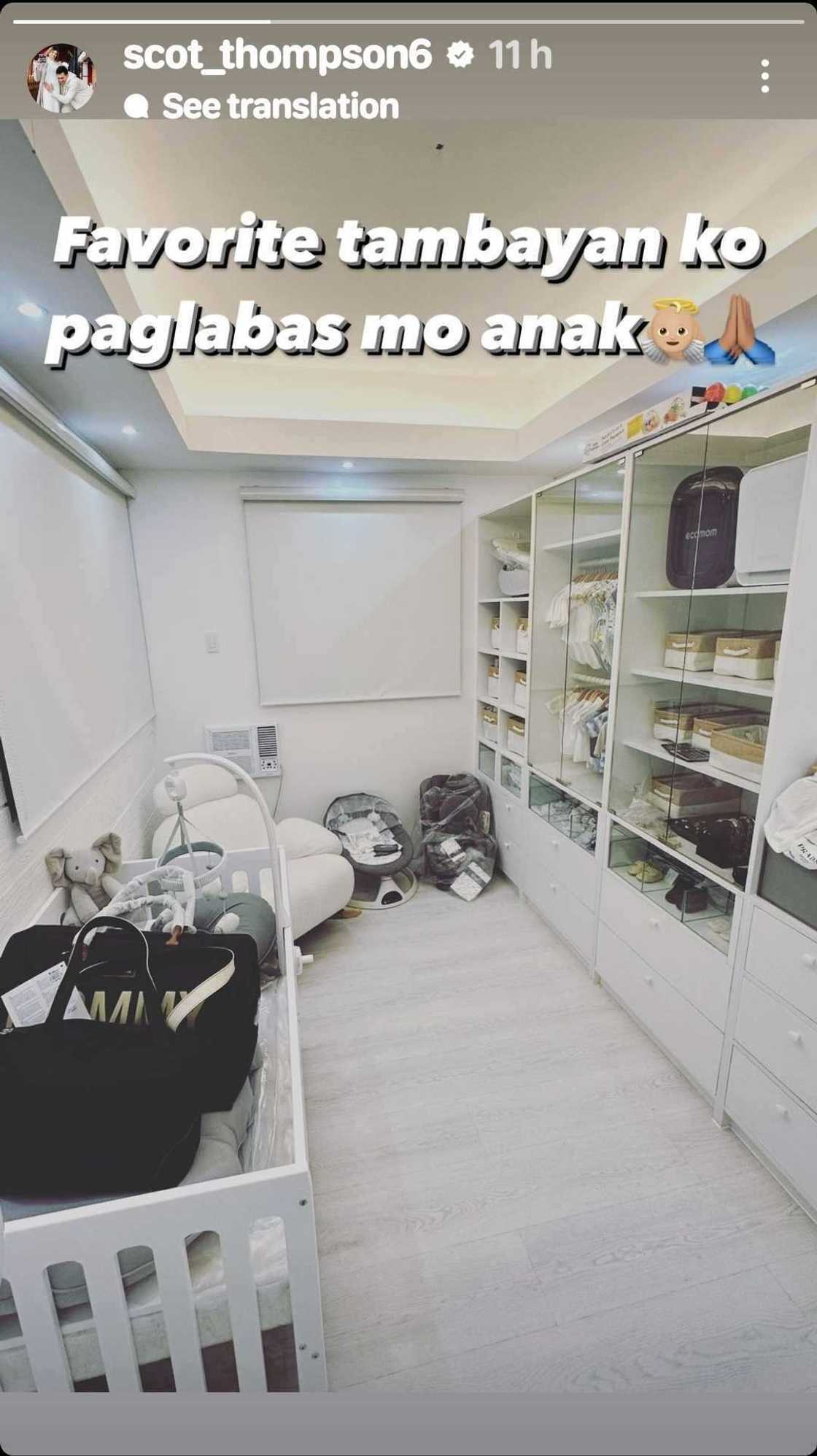 Scottie Thompson, ipinasilip ang nursery room ng magiging baby nila ni Jinky Serrano