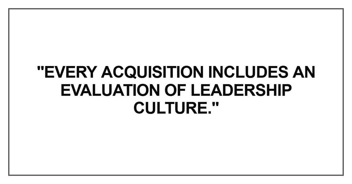 Every acquisition includes