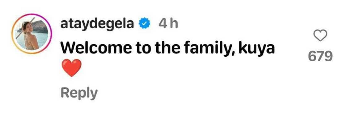 Ria Atayde’s sister Gela Atayde welcomes Zanjoe Marudo to their family Ria Atayde’s sister Gela Atayde welcomes Zanjoe Marudo to their family