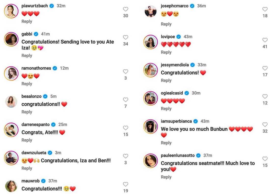 Celebrities congratulate Iza Calzado after she announced birth of daughter Deia Amihan Celebrities congratulate Iza Calzado after she announced birth of daughter Deia Amihan