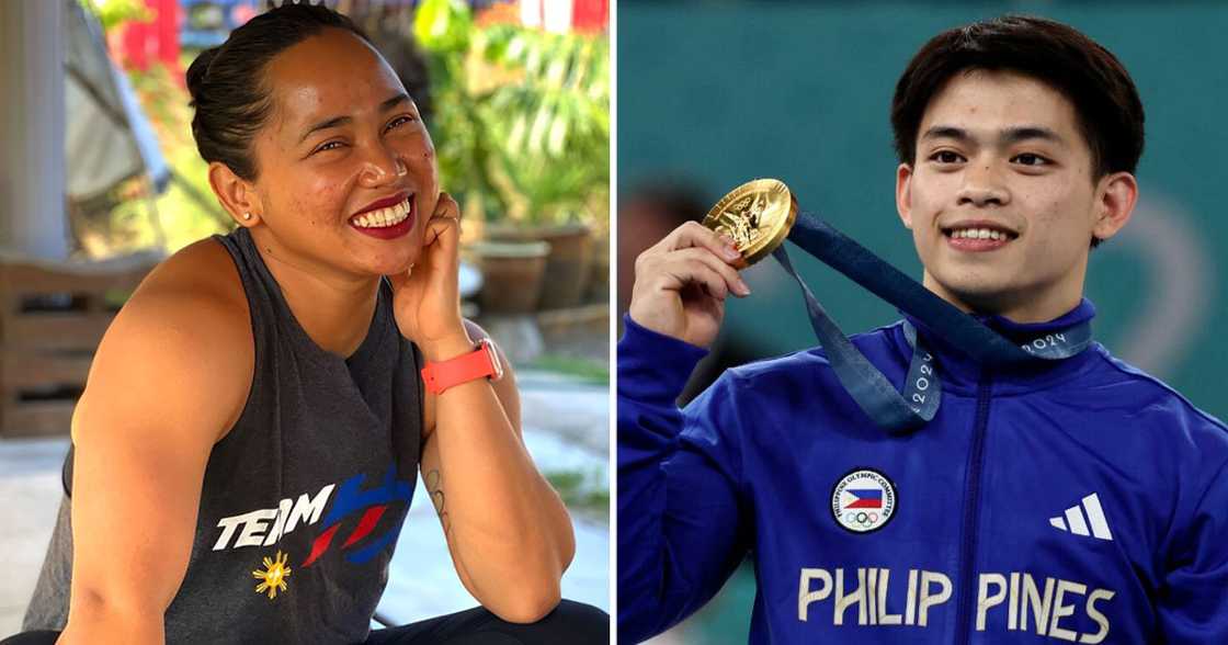 Hidilyn Diaz, may makahulugang mensahe pagkatapos manalo ni Carlos Yulo ng 2nd Olympic Gold Hidilyn Diaz, may makahulugang mensahe pagkatapos manalo ni Carlos Yulo ng 2nd Olympic Gold