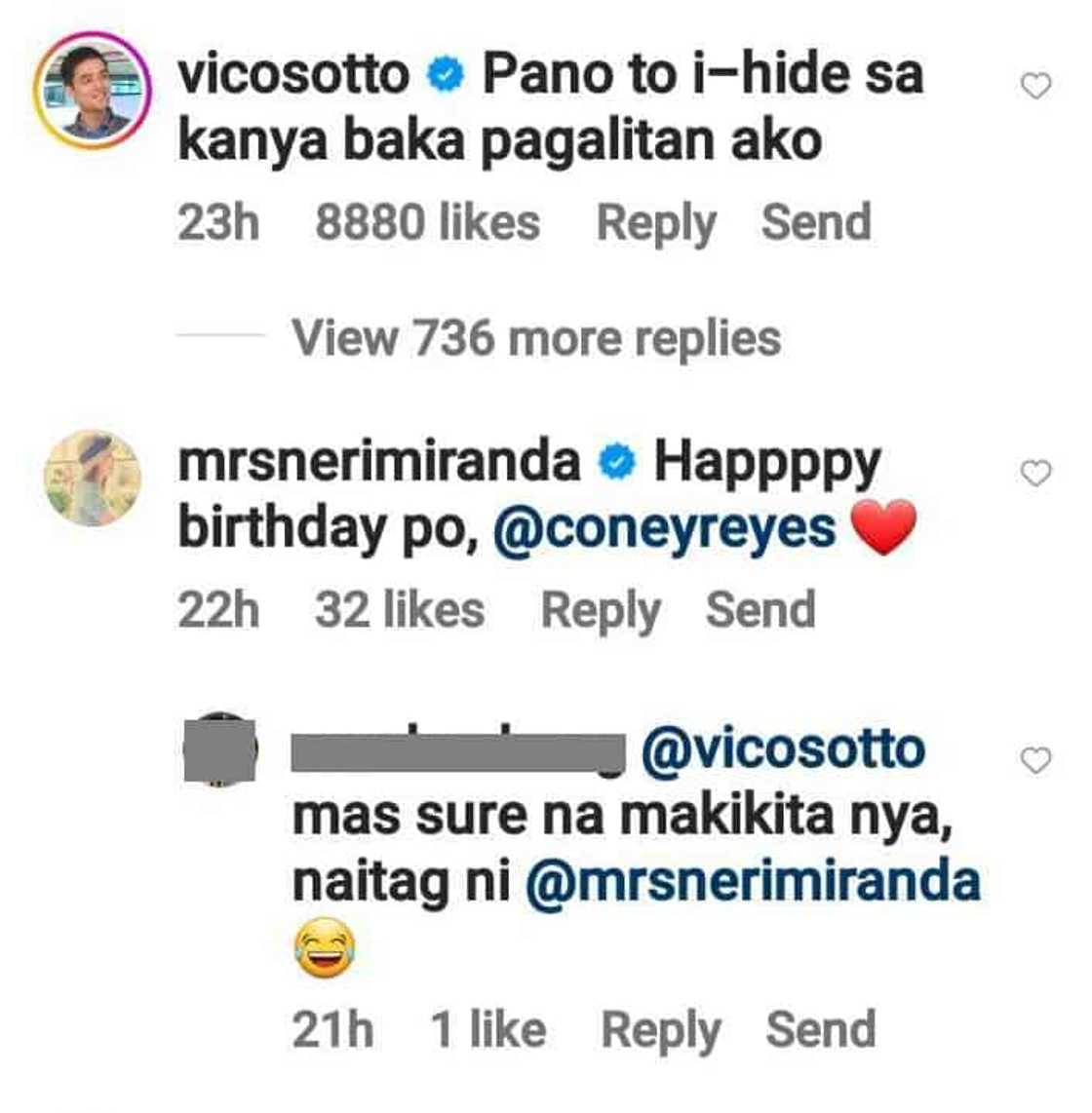 Vico Sotto posts birthday greeting for Coney Reyes, uploads blurred photo Vico Sotto posts birthday greeting for Coney Reyes, uploads blurred photo