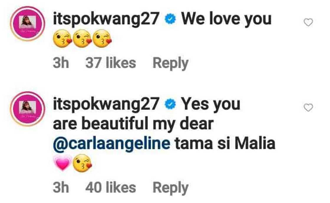 Carla Abellana ecstatic over Pokwang’s daughter Malia’s video greeting Carla Abellana ecstatic over Pokwang’s daughter Malia’s video greeting