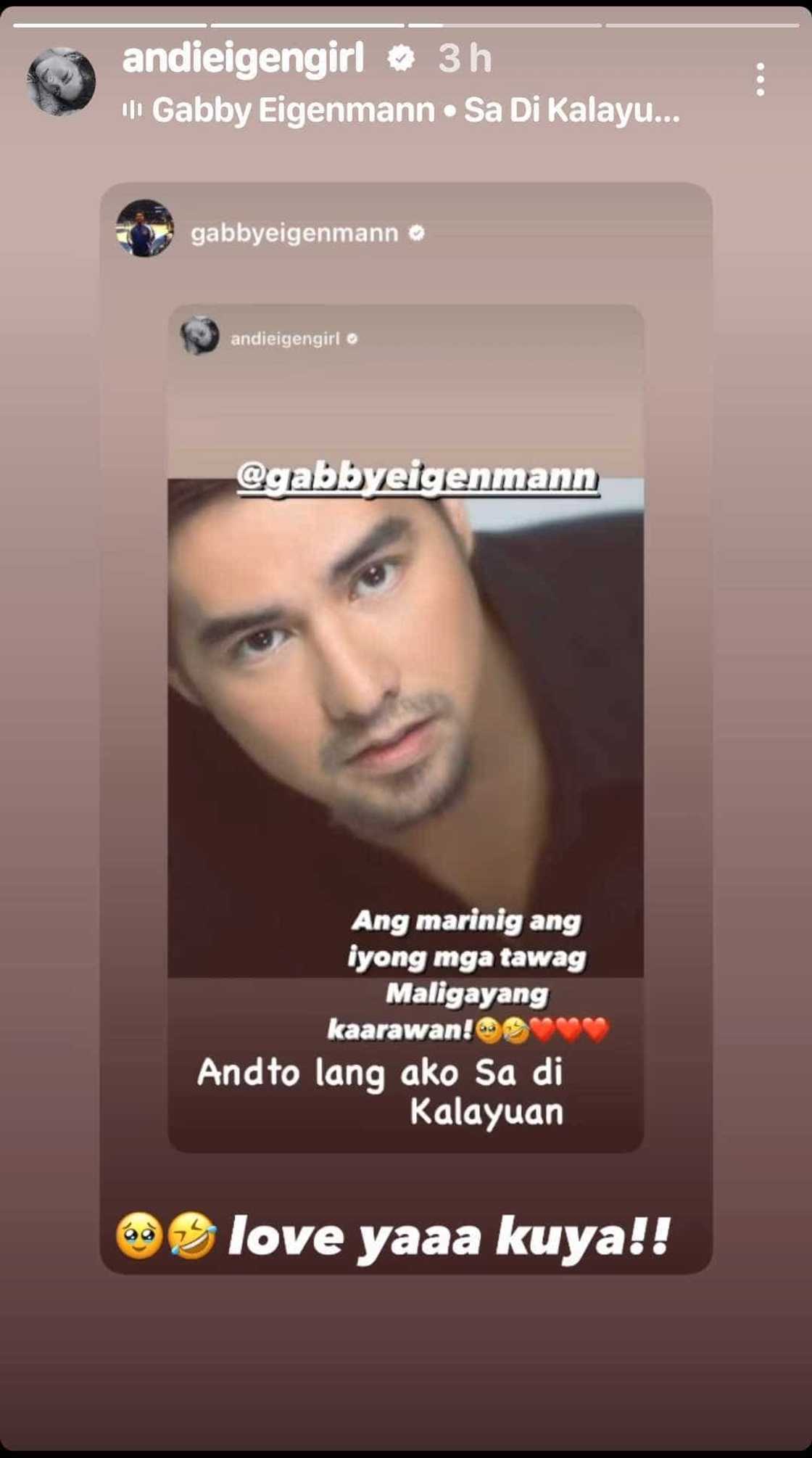 Andi Eigenmann pens sweet birthday greetings for Gabby Eigenmann Andi Eigenmann pens sweet birthday greetings for Gabby Eigenmann