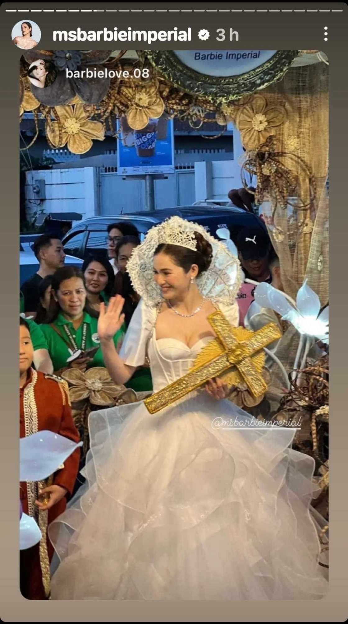 Pics, video ni Barbie Imperial bilang Reyna Elena sa Santacruzan sa Albay, viral