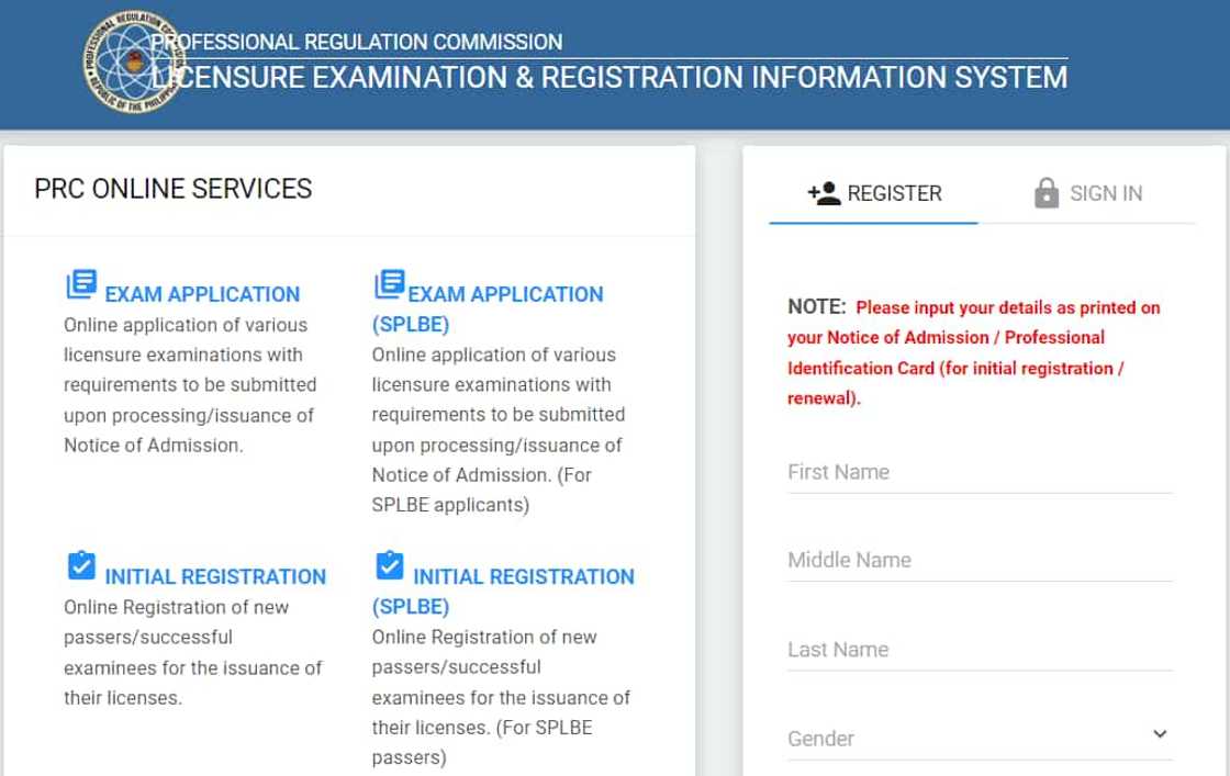 PRC LERIS registration PRC LERIS registration