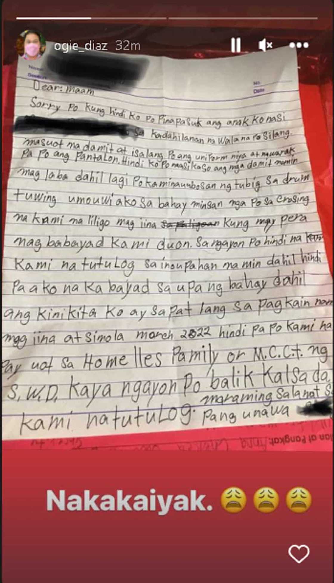 Ogie Diaz, naiyak umano sa nag-viral na sulat ng isang ina para sa titser ng kanyang anak: “Nakakaiyak”