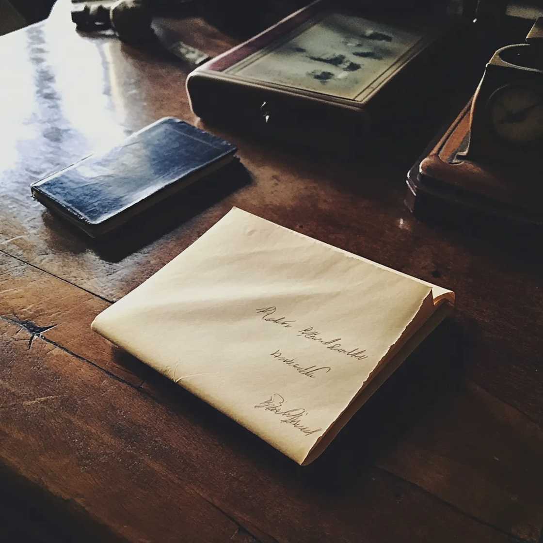 A letter on a desk A letter on a desk