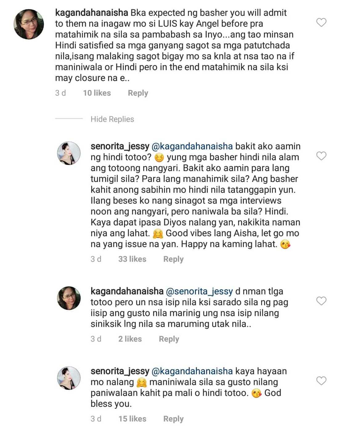 Jessy Mendiola reacts to accusation that she stole Luis Manzano from Angel Locsin