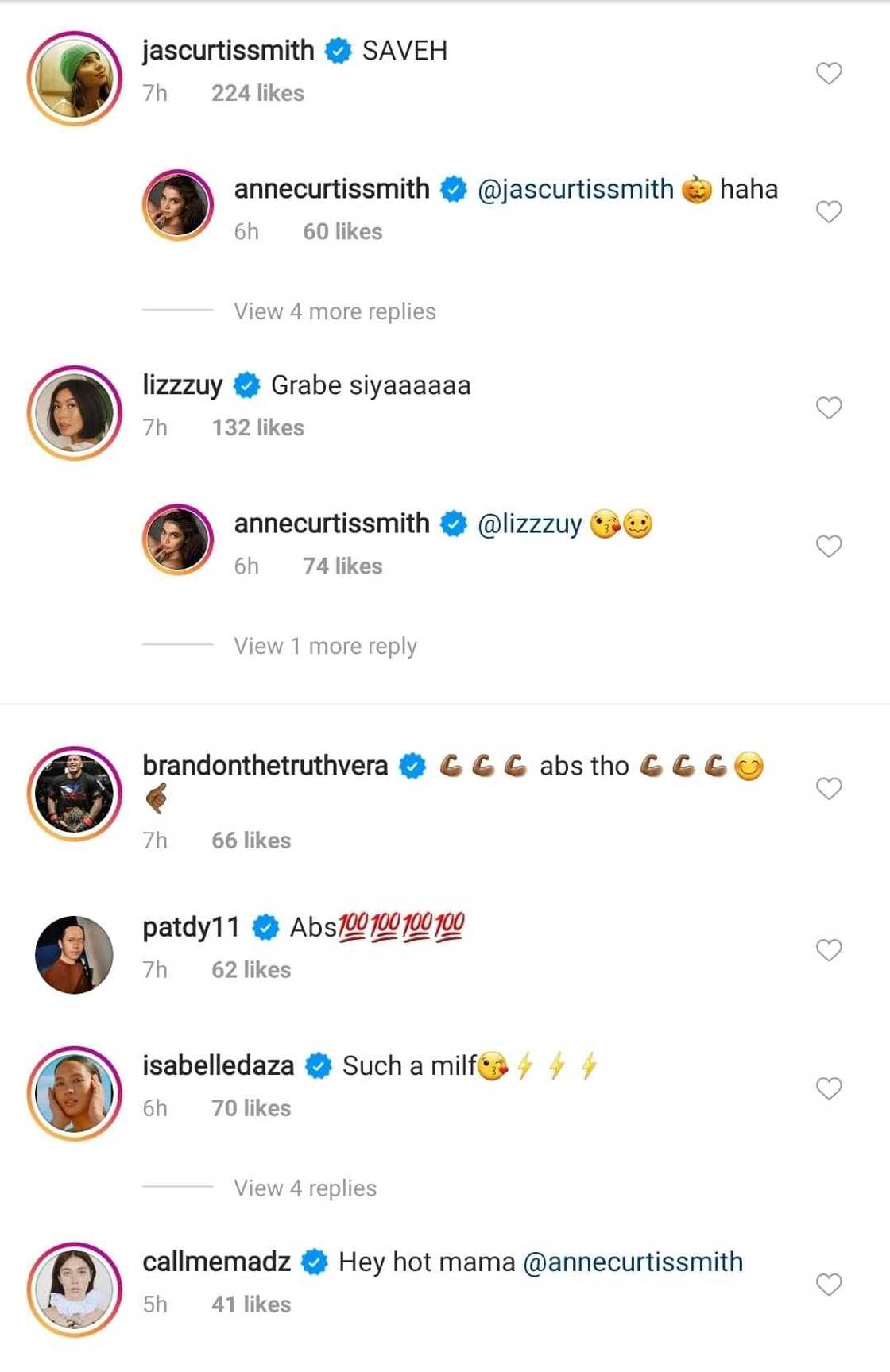Celebrities react to Anne Curtis's latest beach body photos Celebrities react to Anne Curtis's latest beach body photos