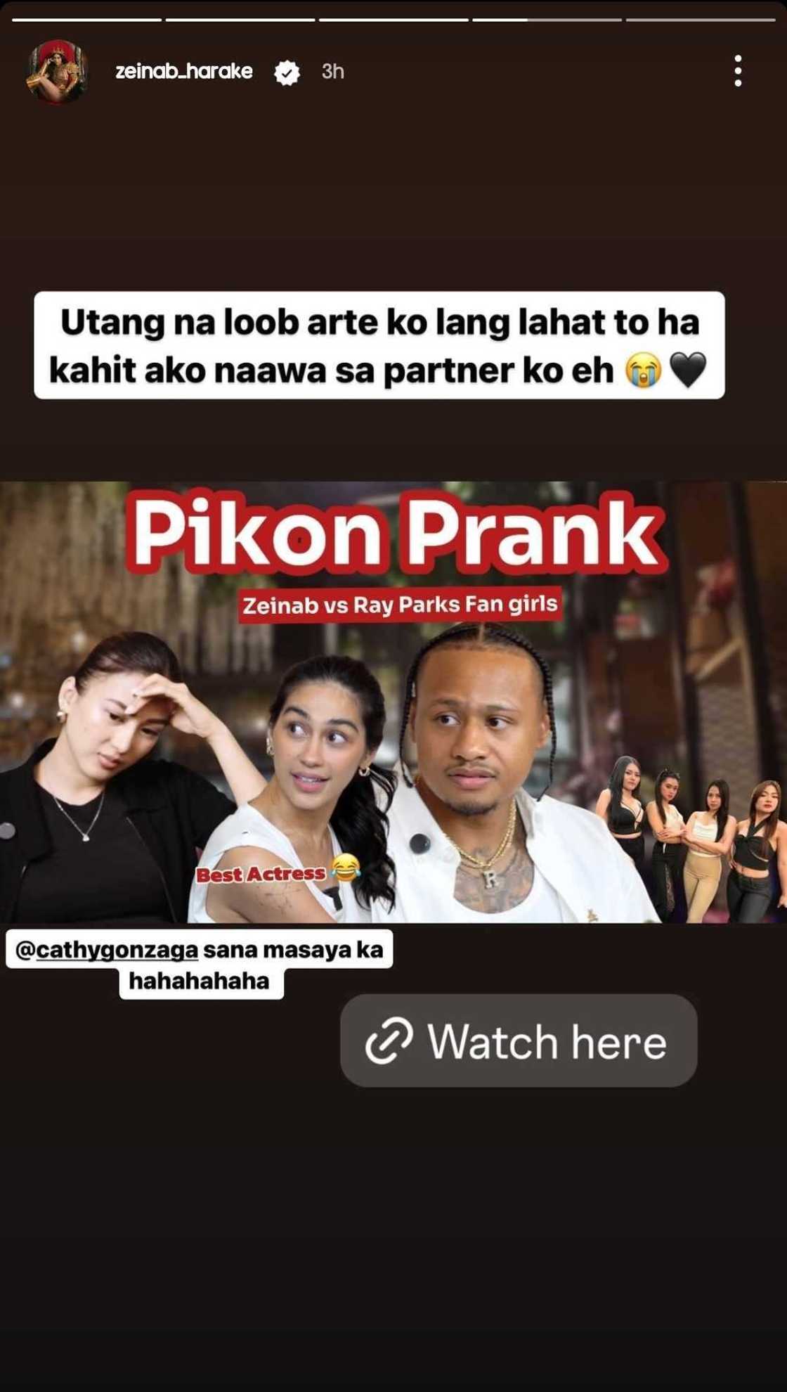 Zeinab Harake, may inamin matapos i-prank si Ray Parks sa vlog ni Alex Gonzaga Zeinab Harake, may inamin matapos i-prank si Ray Parks sa vlog ni Alex Gonzaga