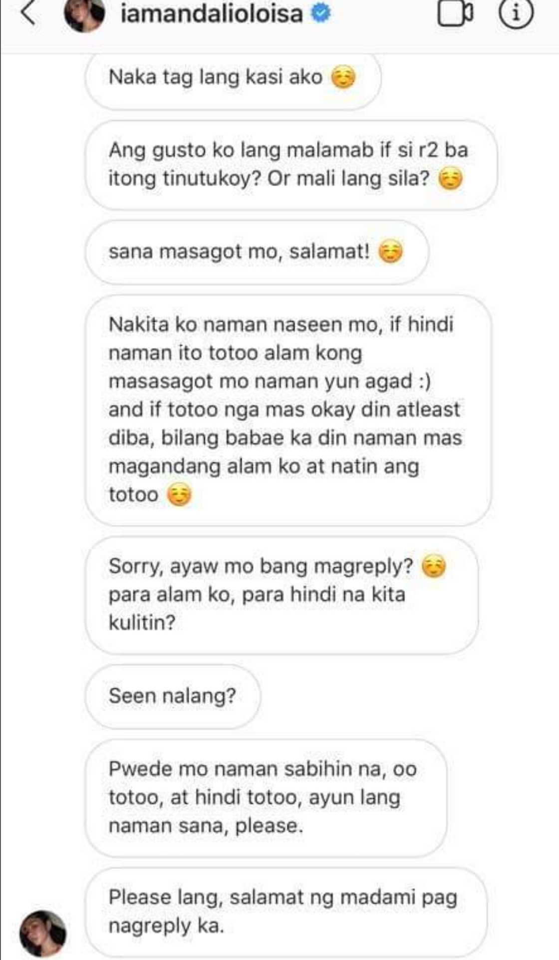 Ronnie Alonte and Loisa Andalio post cryptic tweets amid private message rumors involving a woman Ronnie Alonte and Loisa Andalio post cryptic tweets amid private message rumors involving a woman
