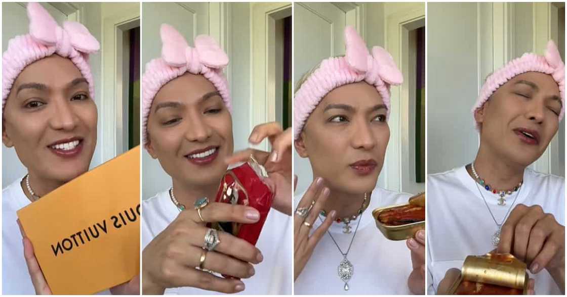Ninang Bryanboy, kinaaliwan sa kanyang version ng sardinas eating challenge Ninang Bryanboy, kinaaliwan sa kanyang version ng sardinas eating challenge