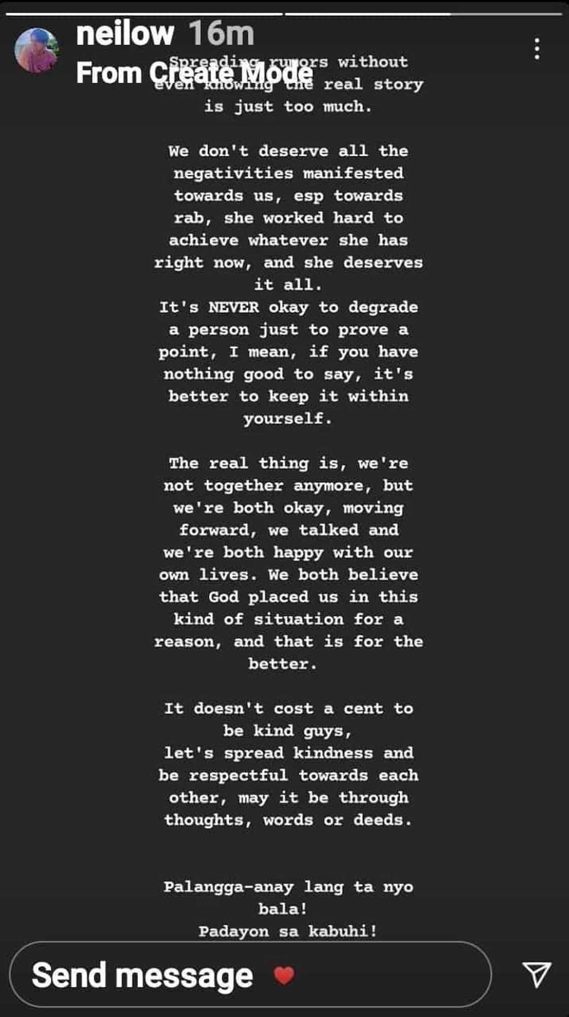 Neil Salvacion confirms breakup with Rabiya Mateo; says they're now moving forward Neil Salvacion confirms breakup with Rabiya Mateo; says they're now moving forward