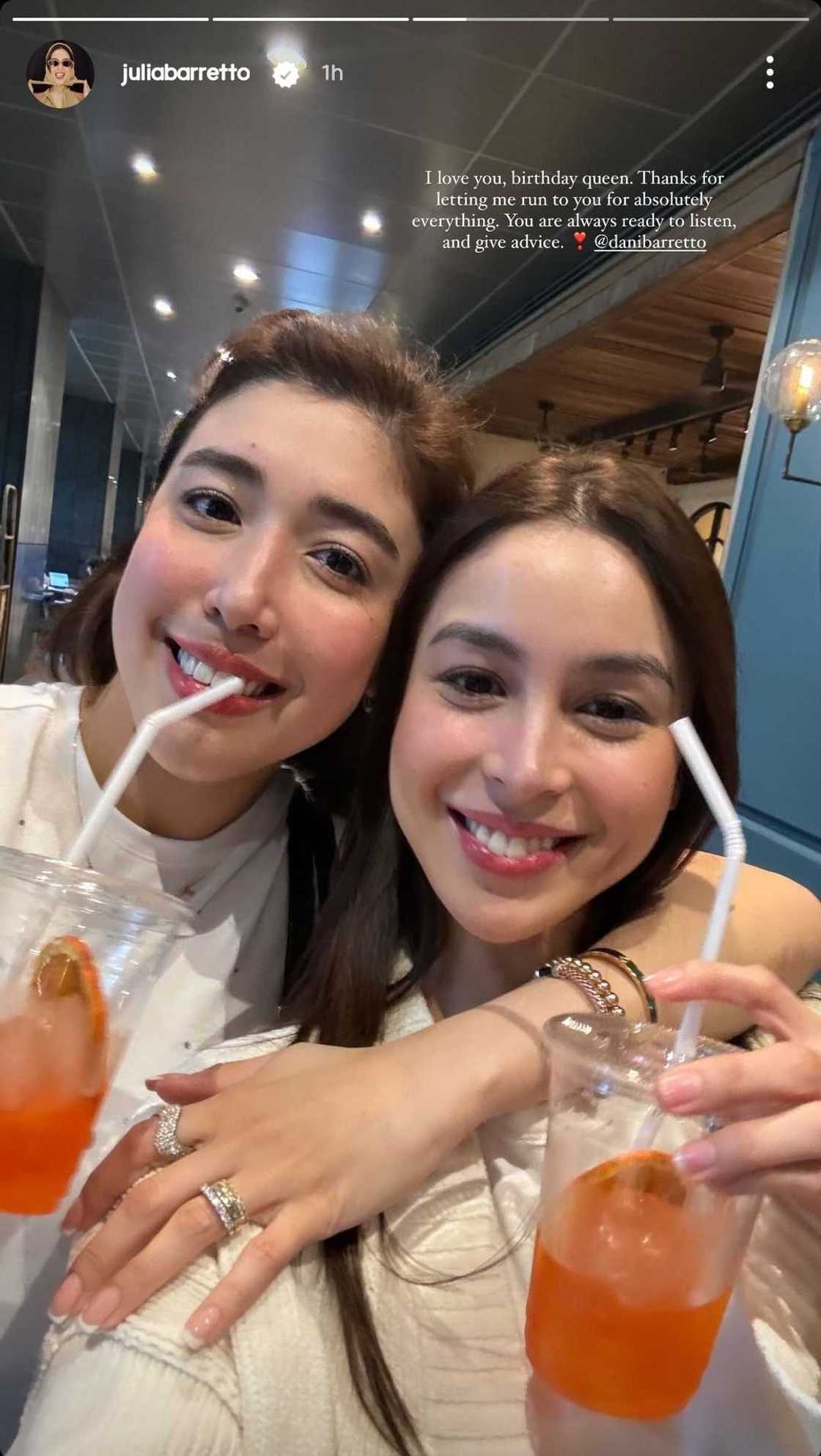 Julia Barretto, labis na pinasalamatan si Dani Barretto sa kaarawan nito Julia Barretto, labis na pinasalamatan si Dani Barretto sa kaarawan nito