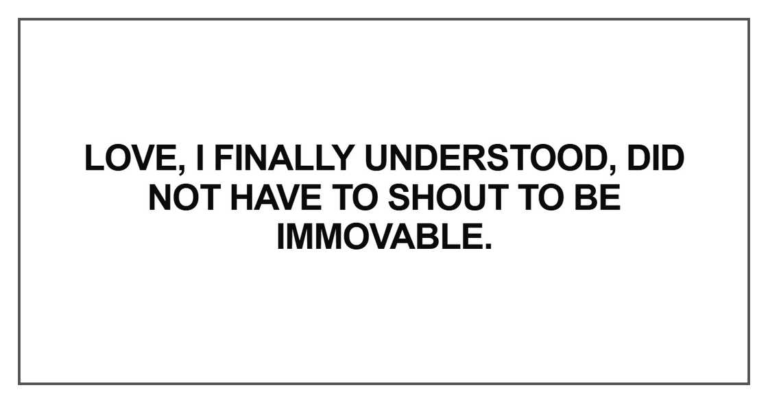 Love, I finally understood Love, I finally understood