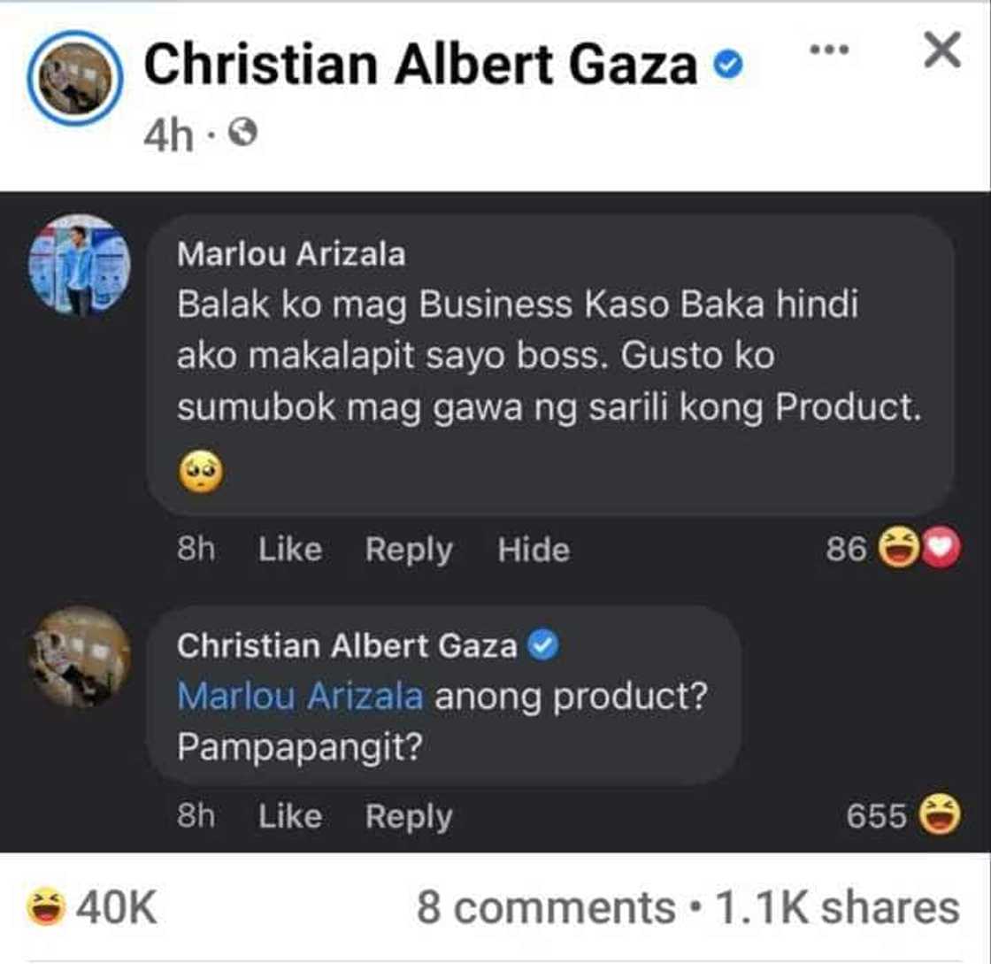 Xian Gaza at Xander Ford, nagpalitan ng comments sa FB ukol sa balak ni Xander na mag-business