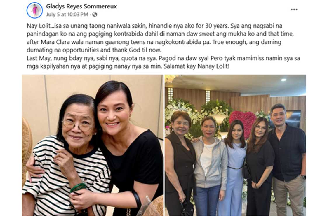 Gladys Reyes recalls Lolit Solis’ heartbreaking remark on her birthday last May Gladys Reyes recalls Lolit Solis’ heartbreaking remark on her birthday last May