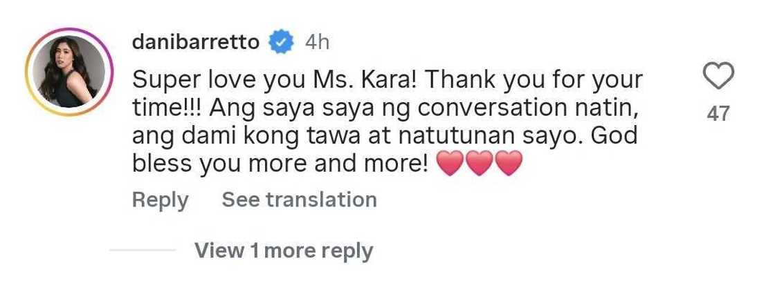 Kara David, ibinahagi kung bakit siya na-impress kay Dani Barretto matapos nila magkita Kara David, ibinahagi kung bakit siya na-impress kay Dani Barretto matapos nila magkita
