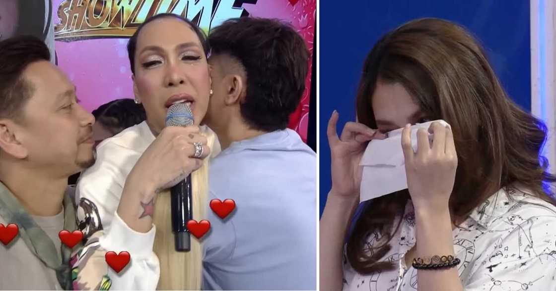 'It's Showtime' hosts, naiyak matapos tanggalin ni Vice Ganda ang wig niya