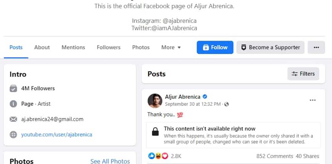 "Breaking silence" post ni Aljur Abrenica, kapansin-pansing wala na Facebook page niya "Breaking silence" post ni Aljur Abrenica, kapansin-pansing wala na Facebook page niya