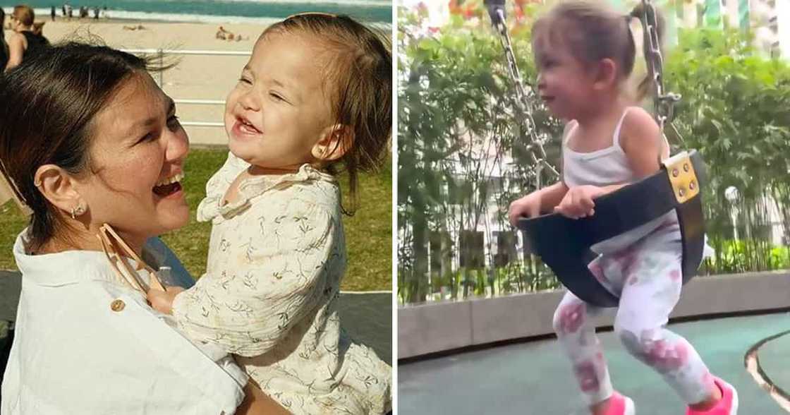 Video nina Angelica Panganiban at Baby Bean sa playground, kinagiliwan Video nina Angelica Panganiban at Baby Bean sa playground, kinagiliwan