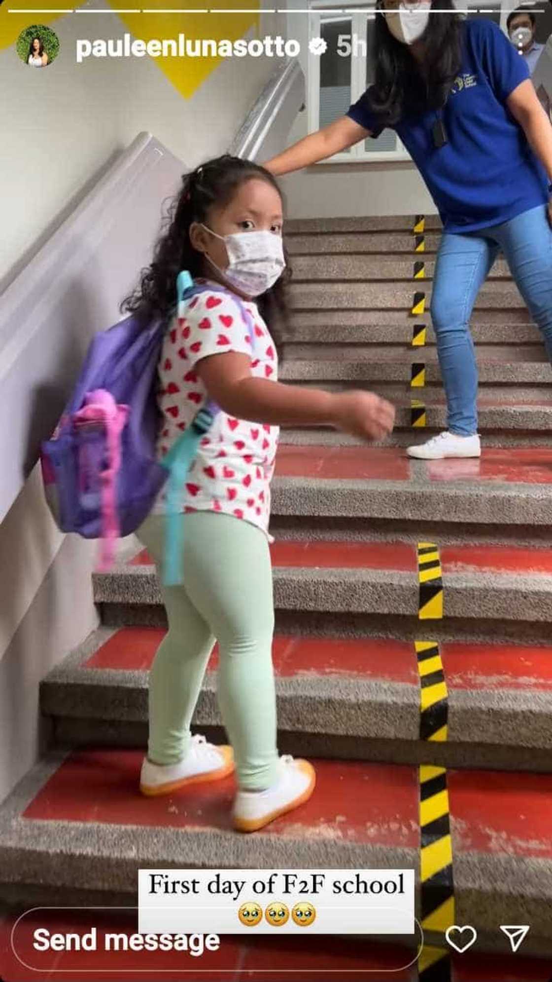 Pauleen Luna, nag-share ng video ng first day of F2F school ni Tali Sotto Pauleen Luna, nag-share ng video ng first day of F2F school ni Tali Sotto