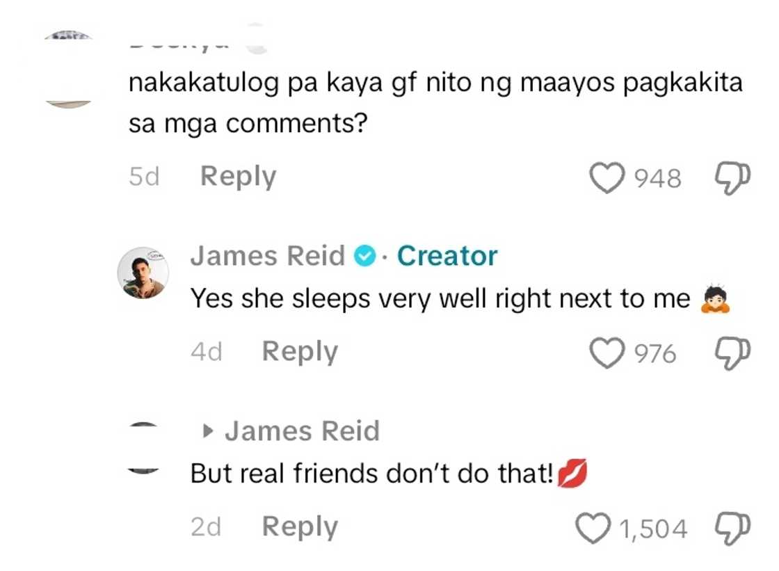 James Reid reacts as netizens fill his video post with past photos of him, Nadine Lustre James Reid reacts as netizens fill his video post with past photos of him, Nadine Lustre