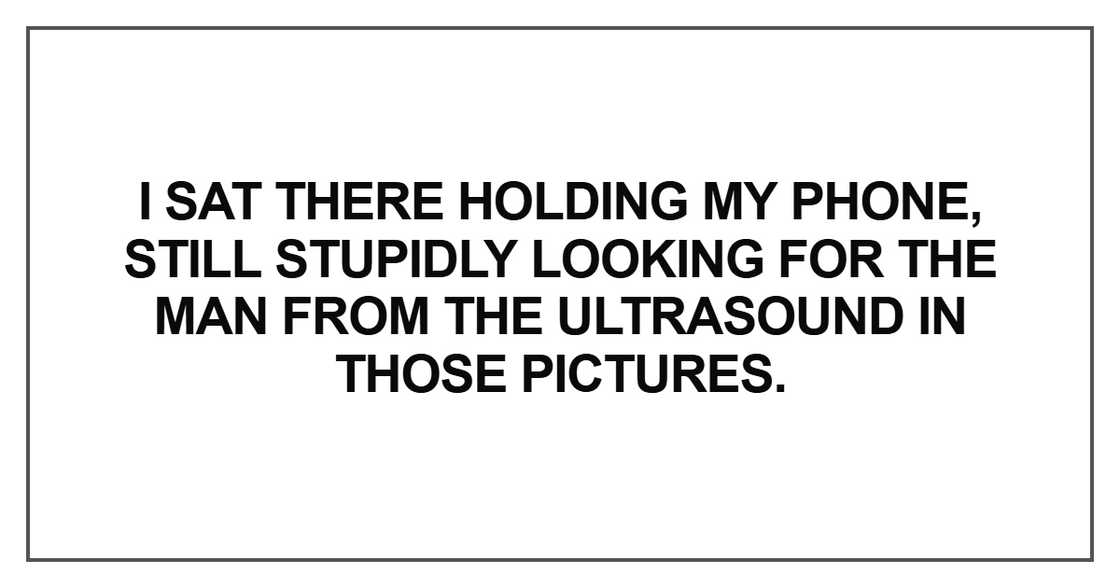 I sat there holding my phone