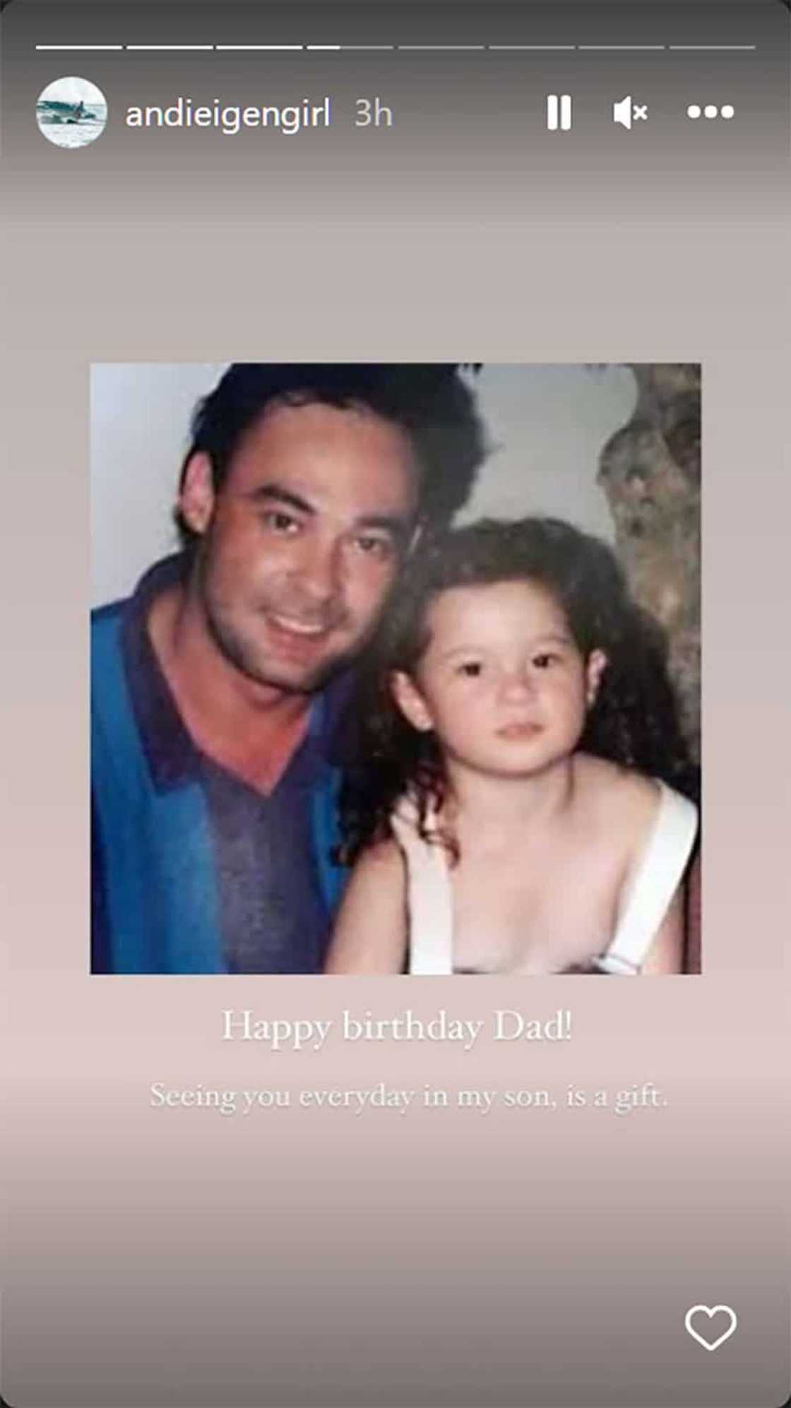 Andi Eigenmann, nag-post ng maikli, ngunit madamdaming b-day greeting para sa namayapang ama Andi Eigenmann, nag-post ng maikli, ngunit madamdaming b-day greeting para sa namayapang ama
