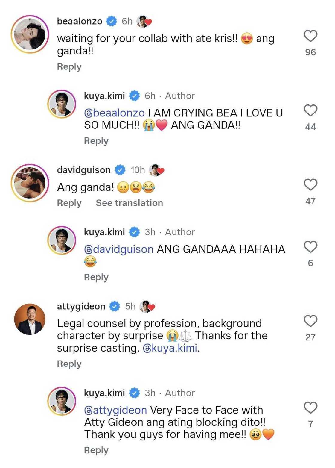 Kuya Kimi, hindi napigilan ang kilig at saya nang makilala siya ni Kris Aquino Kuya Kimi, hindi napigilan ang kilig at saya nang makilala siya ni Kris Aquino