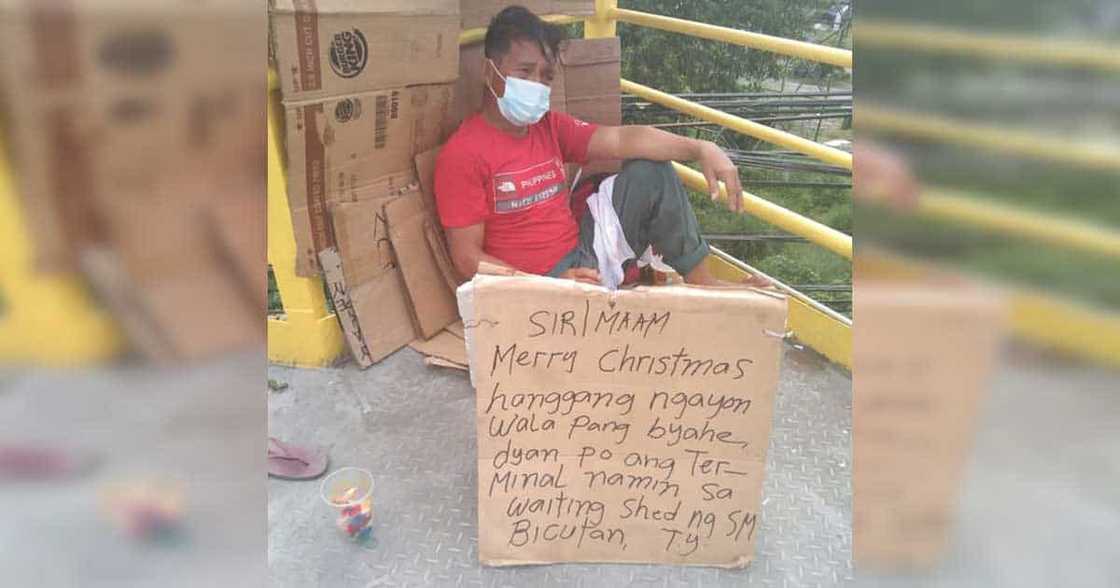 Photo of exhausted hungry man still waiting for biyahe goes viral