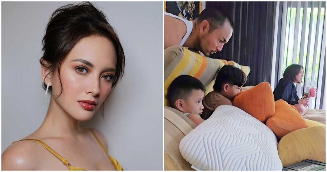 Ellen Adarna, nag-react sa video ng pantitrip ni Derek Ramsay kay Elias Ellen Adarna, nag-react sa video ng pantitrip ni Derek Ramsay kay Elias