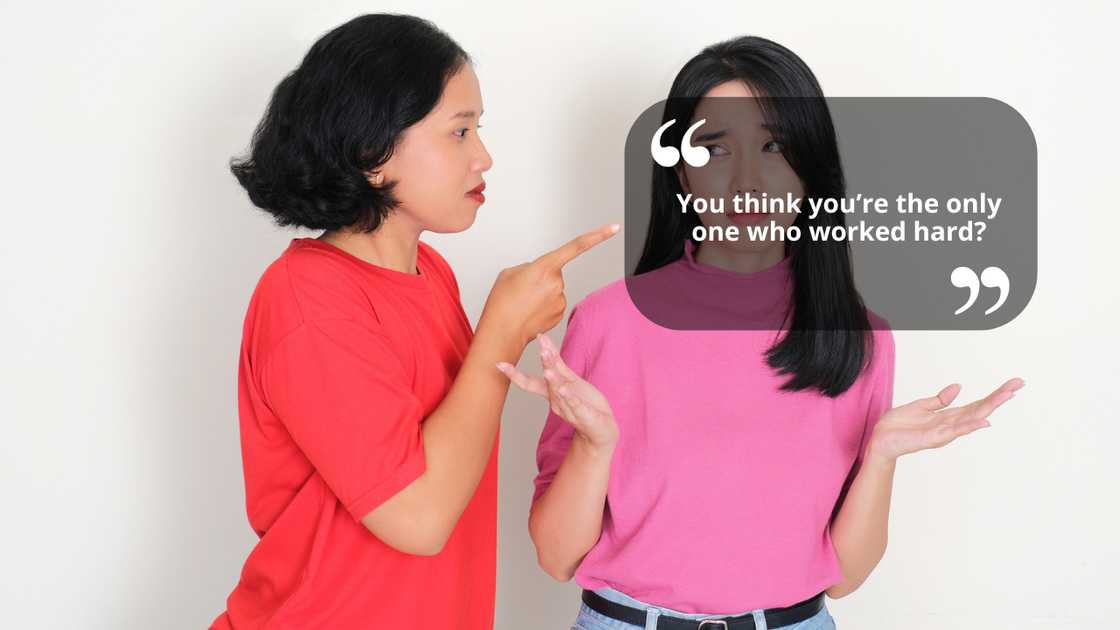 Two women arguing Two women arguing