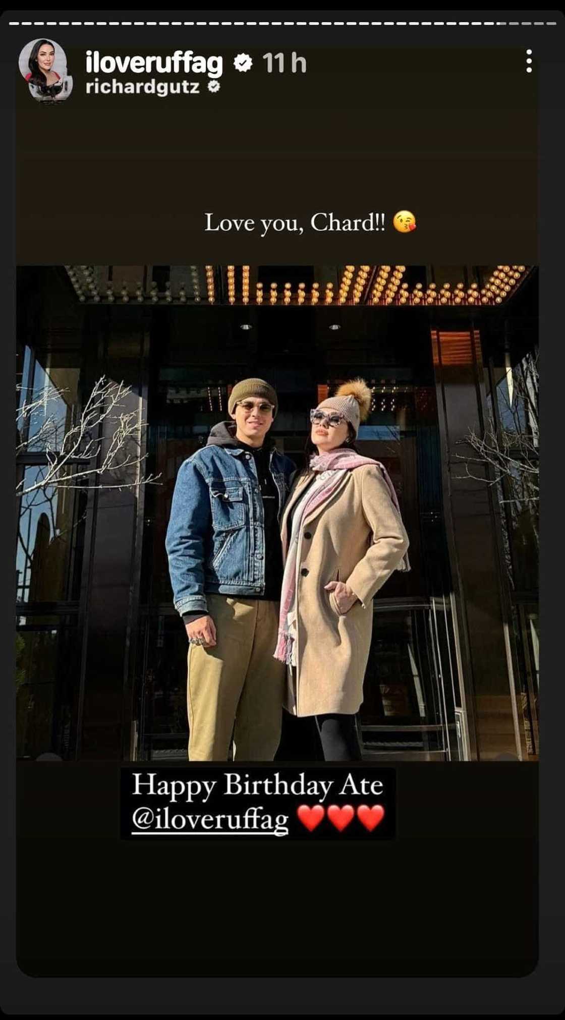 Richard Gutierrez sweetly greets Ruffa Gutierrez on her birthday; Ruffa affectionately replies Richard Gutierrez sweetly greets Ruffa Gutierrez on her birthday; Ruffa affectionately replies
