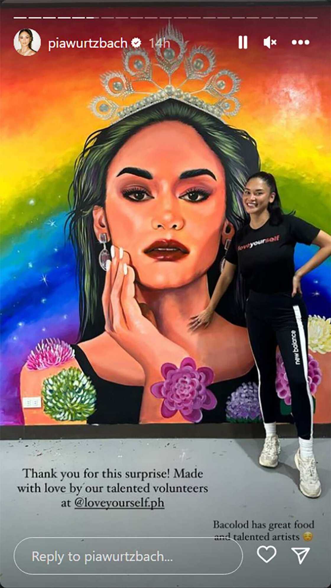 Pia Wurtzbach, nawindang sa sorpresang mural niya sa Bacolod City: “Thank you for this surprise” Pia Wurtzbach, nawindang sa sorpresang mural niya sa Bacolod City: “Thank you for this surprise”