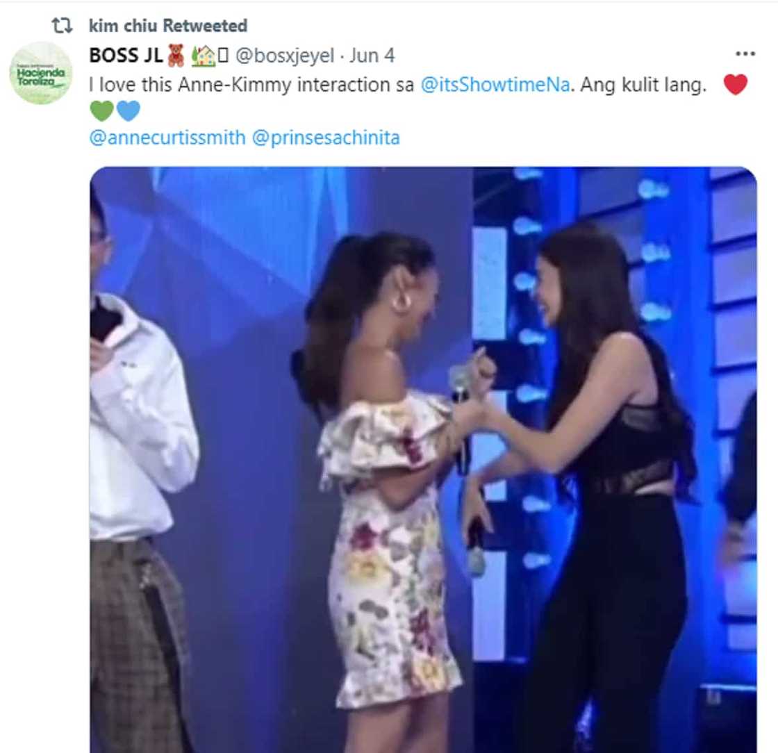 Kim Chiu retweets video of her adorable moments with Anne Curtis Kim Chiu retweets video of her adorable moments with Anne Curtis