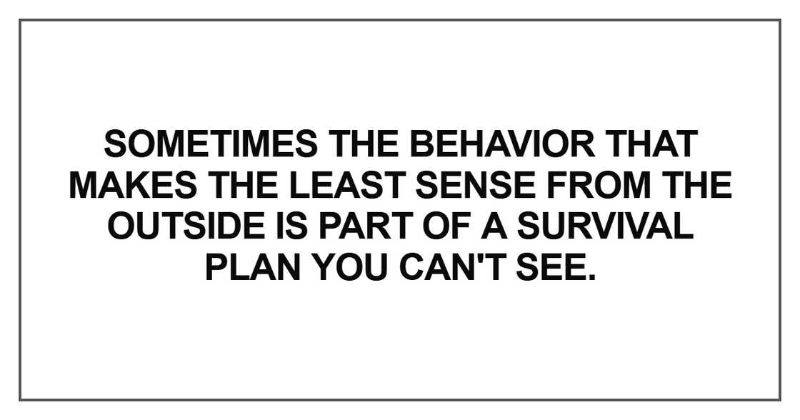 Sometimes the behavior that makes the least sense