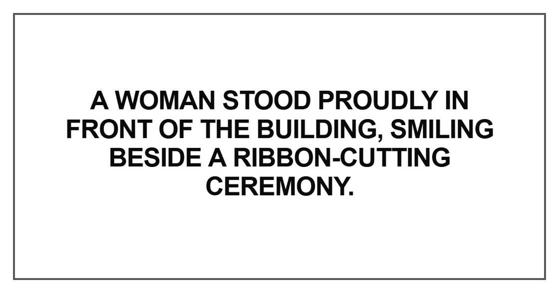 A woman stood proudly