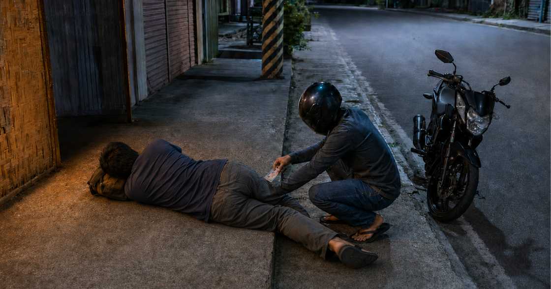 pagnanakaw sa lalaking tulog