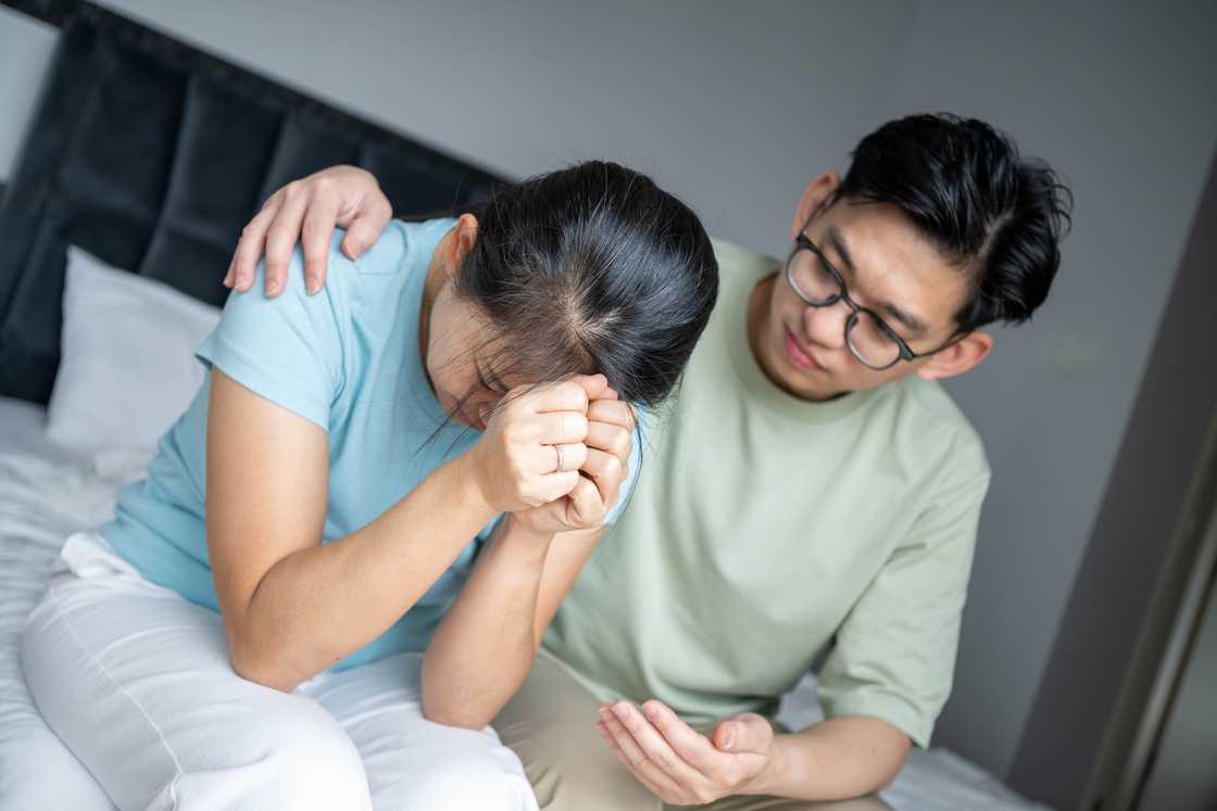 A sad couple A sad couple