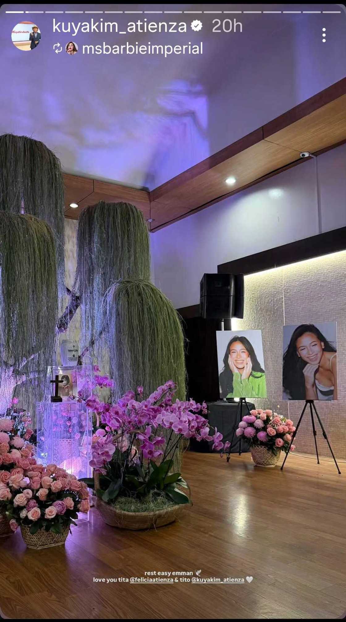 Barbie Imperial offers touching tribute to the late Emman Atienza and her grieving family