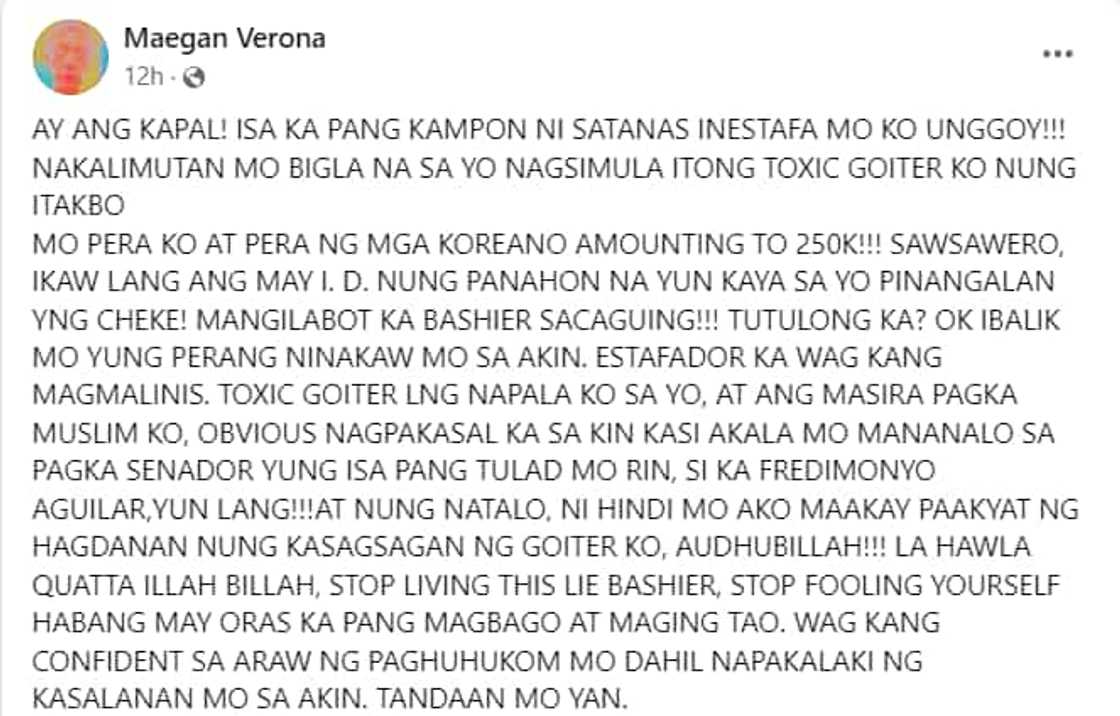 Maegan Aguilar, umalma sa video na nilabas ng dating asawa