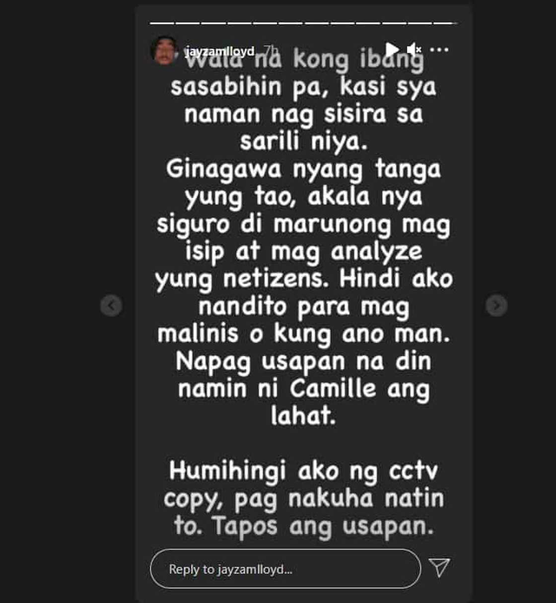 Jayzam attests to strong relationship with Camille Trinidad, retweets old sweet photo amid cheating issue Jayzam attests to strong relationship with Camille Trinidad, retweets old sweet photo amid cheating issue