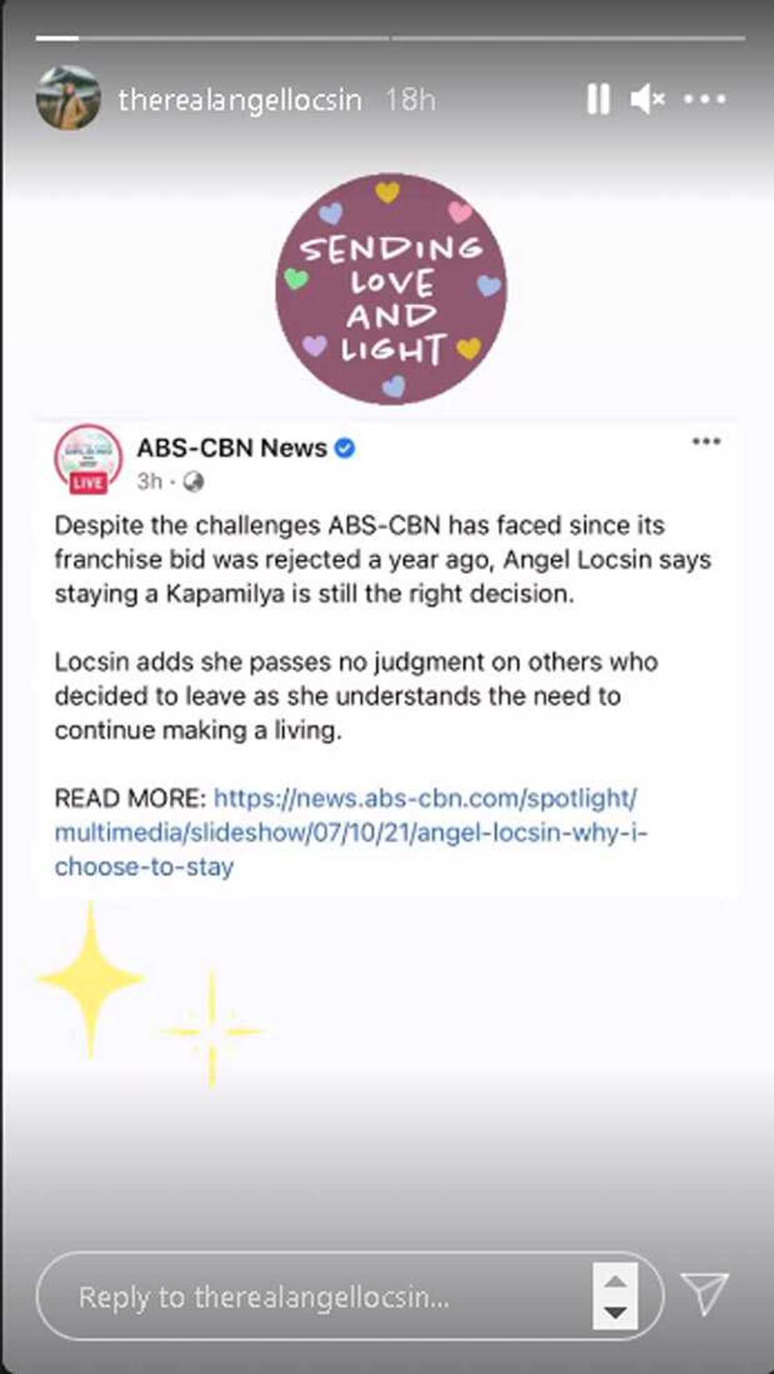 Angel Locsin, kinlaro na hindi niya jina-judge ang mga lumipat sa ibang network