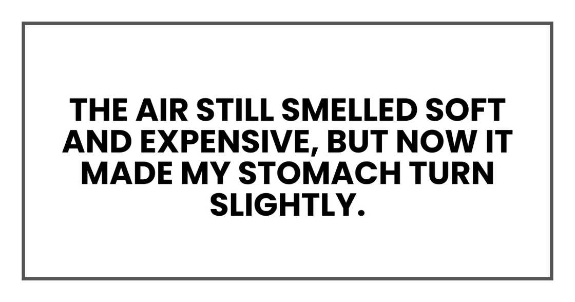 THE AIR STILL SMELLED EXPENSIVE THE AIR STILL SMELLED EXPENSIVE