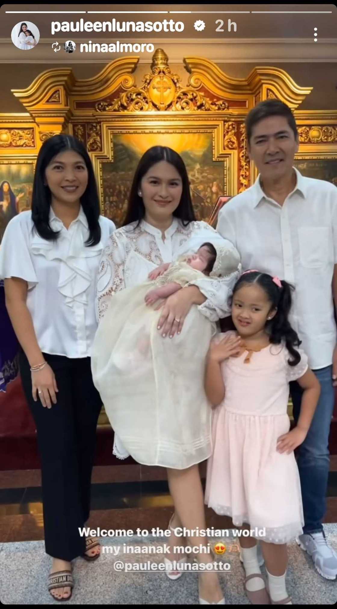 Baby nina Vic Sotto at Pauleen Luna na si Mochi, bininyagan na; Paulina at Vico Sotto, spotted Baby nina Vic Sotto at Pauleen Luna na si Mochi, bininyagan na; Paulina at Vico Sotto, spotted
